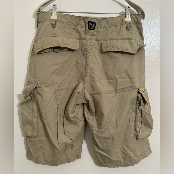 VOLCOM Amphibian Khaki Cargo Outdoor Hiking Athletic Shorts - Picture 2 of 11